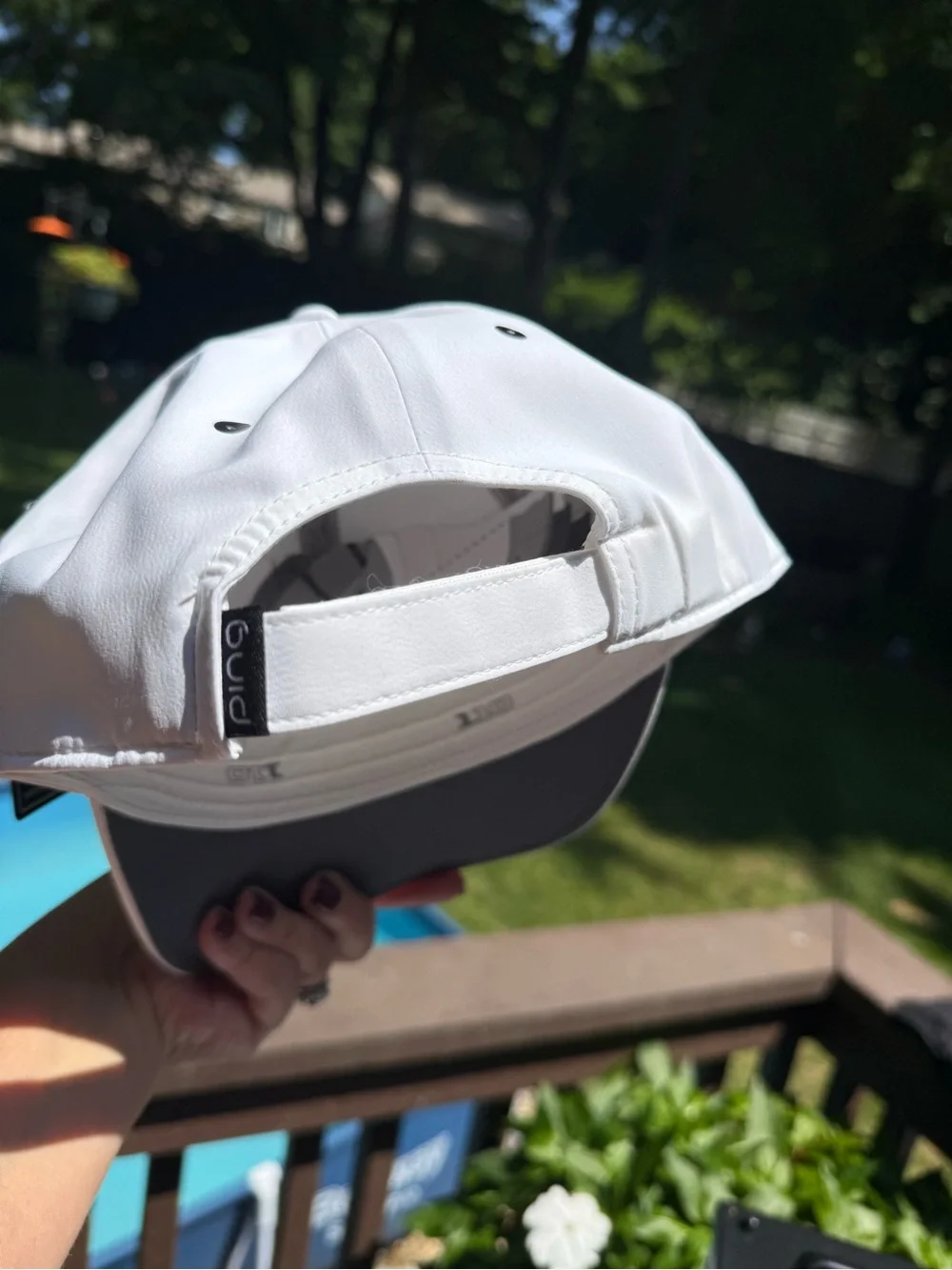 NEW Ping Golf Hat Women's FlexFit Delta White Adjustable Structured Fit